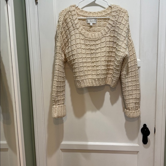 J.O.A. of Los Angeles cropped knit blend Sweater large - Picture 2 of 5